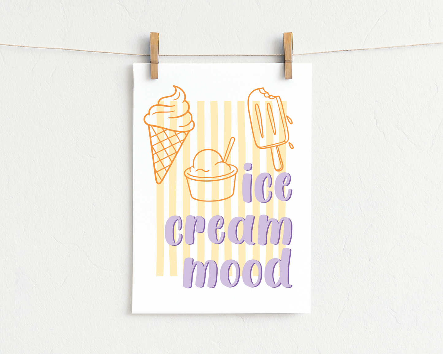 Bügelbild "ice cream mood" lila