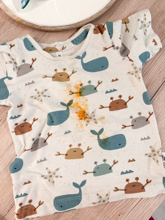 Die Krux mit den hellen Stoffen und den Tomatenflecken