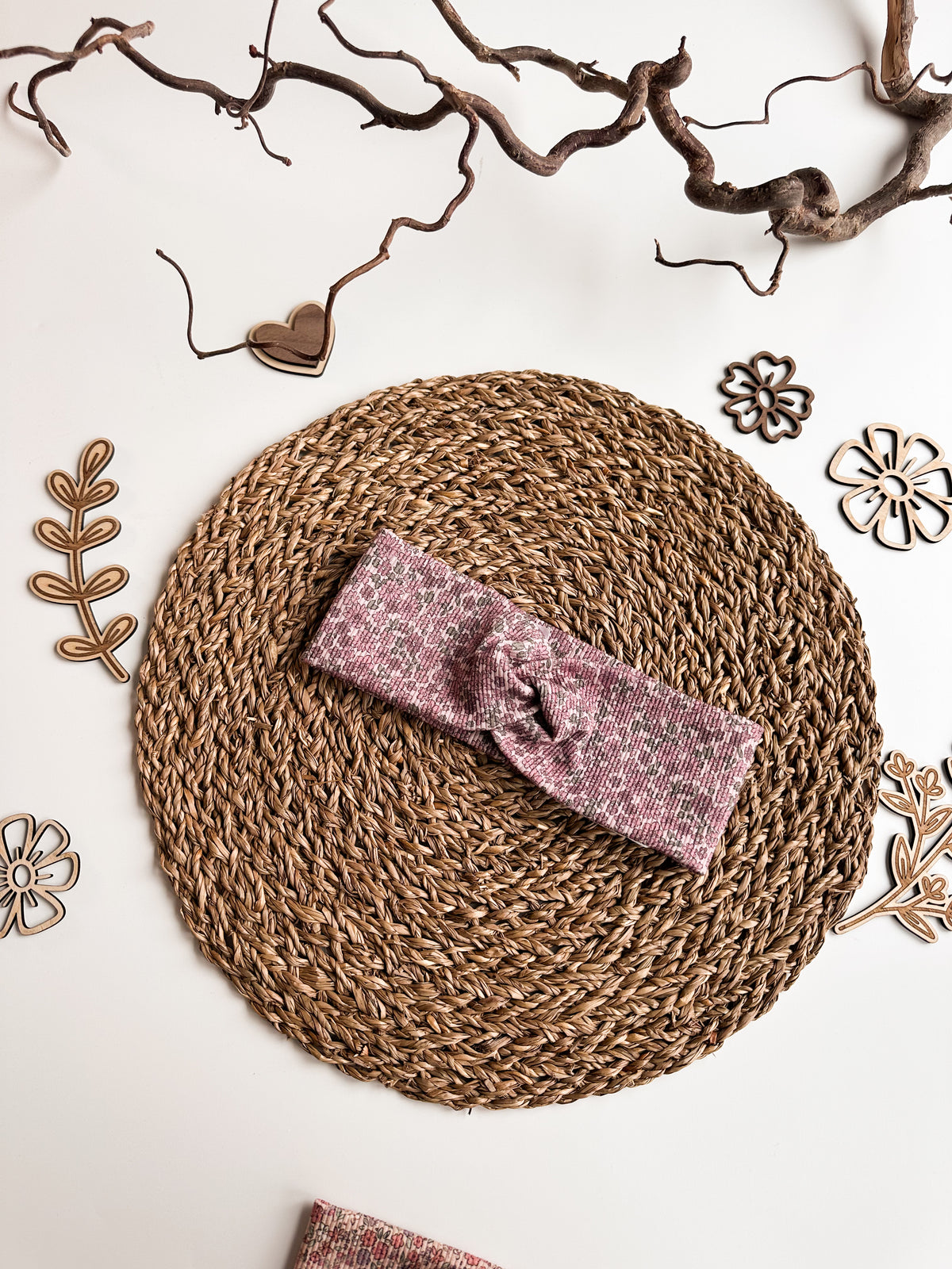 Stirnband kleine Blümchen mauve