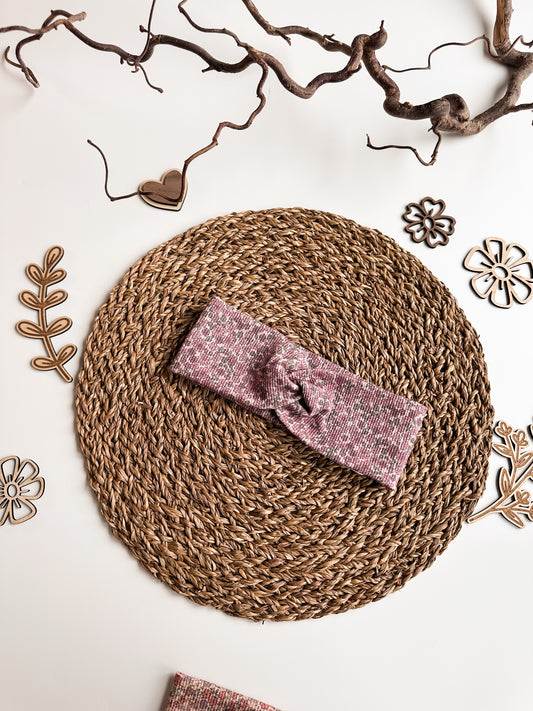 Stirnband kleine Blümchen mauve
