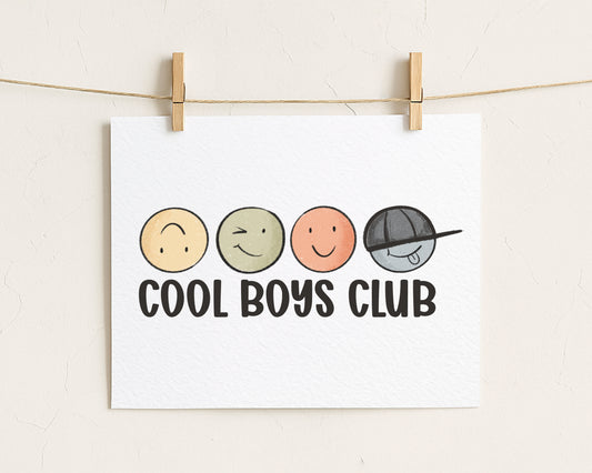 Bügelbild "Cool boys Club"