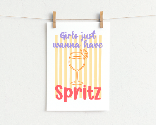 Bügelbild "Girls just wanna have Spritz"