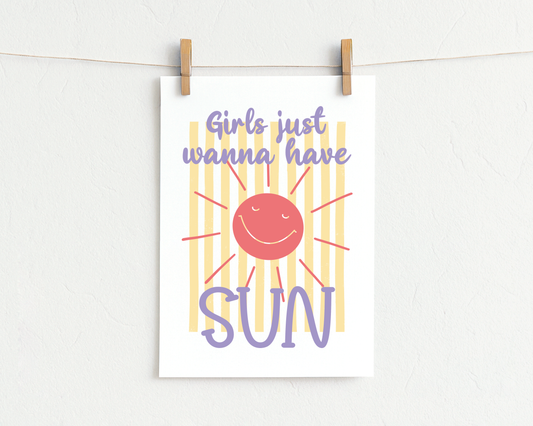 Bügelbild "Girls just wanna have sun"