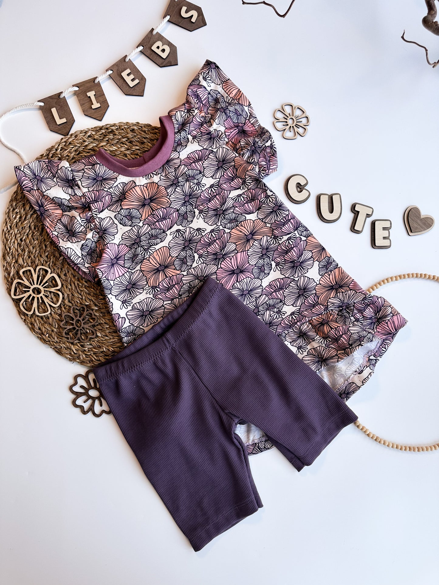 Set Cutie Shirt mit Radler Gr. 110