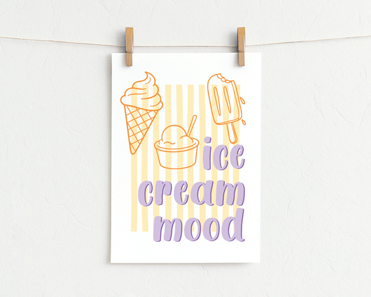 Bügelbild "ice cream mood" lila