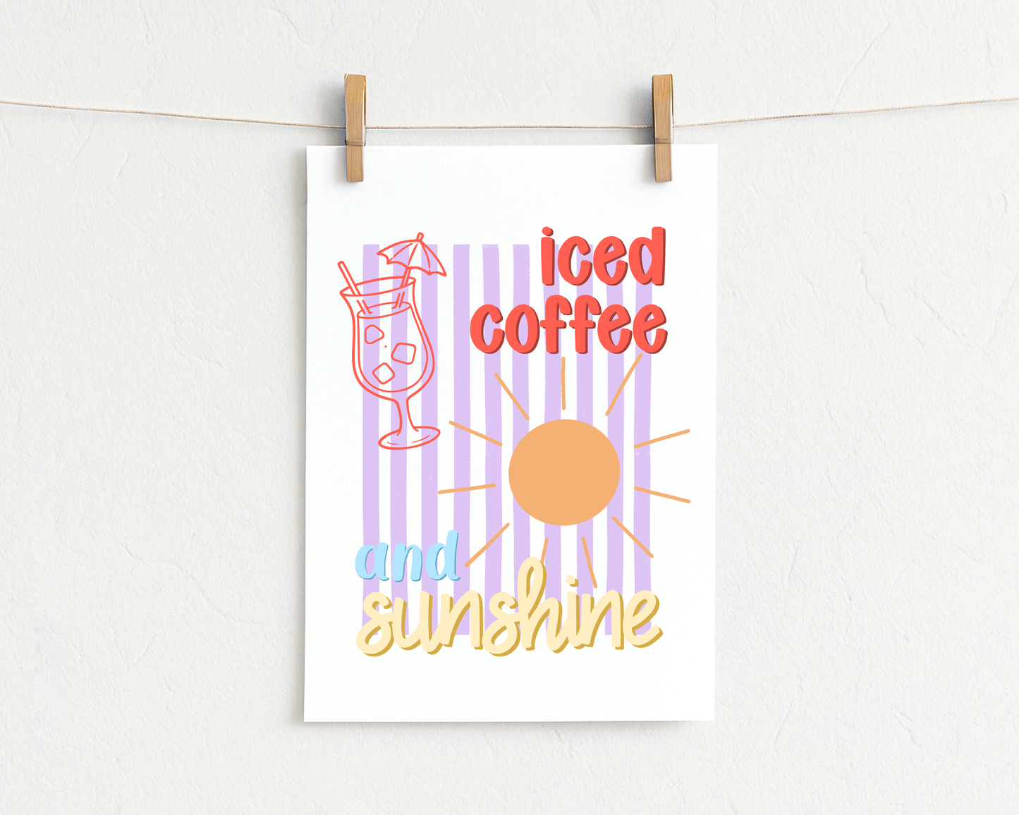 Bügelbild "Iced Coffee & sunshine"