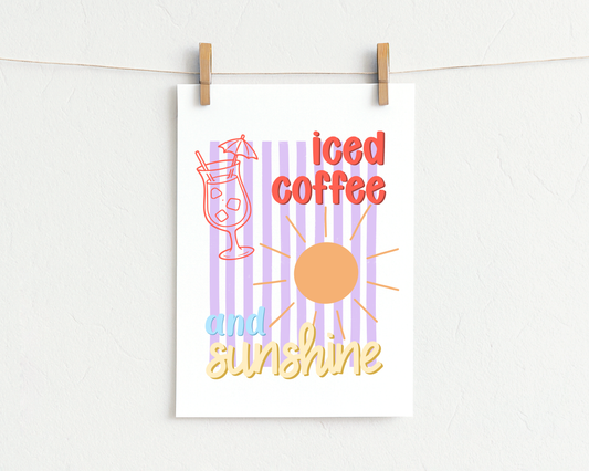 Bügelbild "Iced Coffee & sunshine"