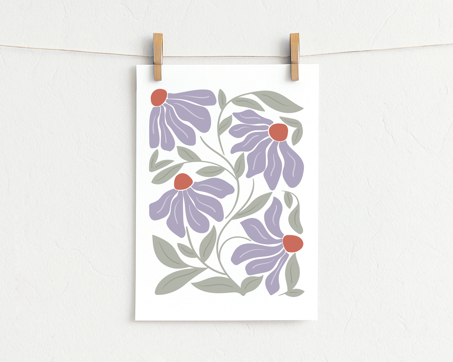 Bügelbild "Lila Blumen"