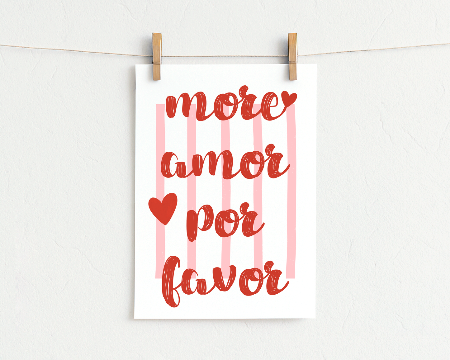 Bügelbild "more amor por favor"
