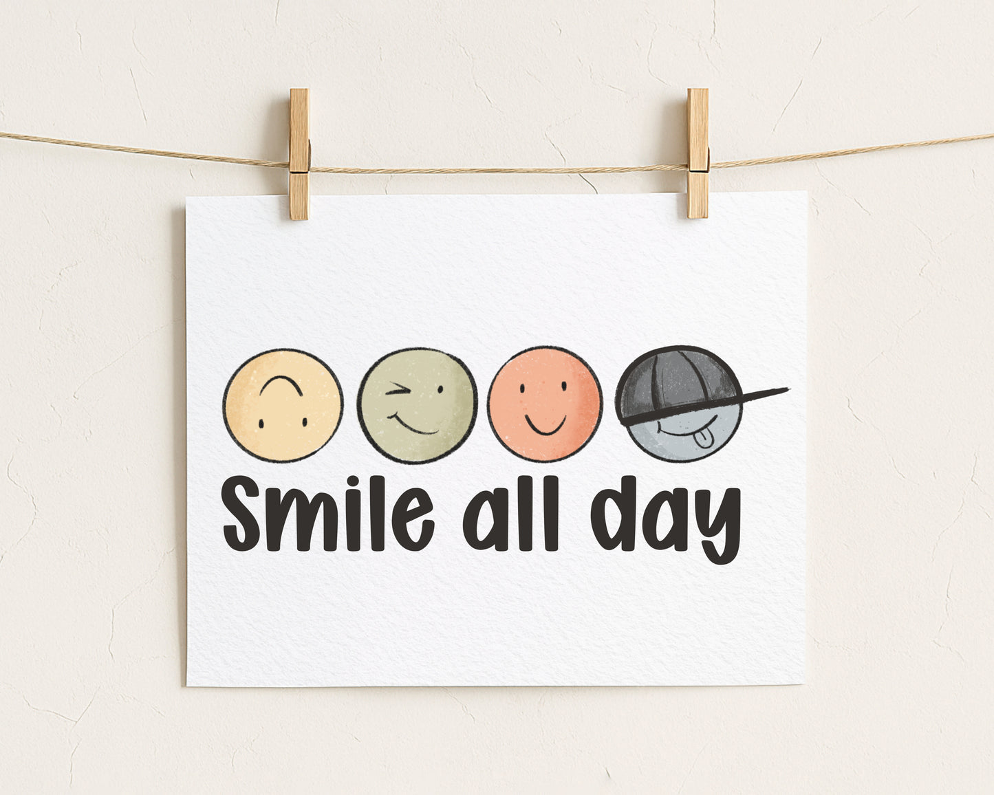 Bügelbild "Smile all day"