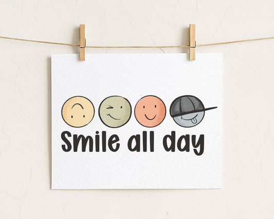 Bügelbild "Smile all day"