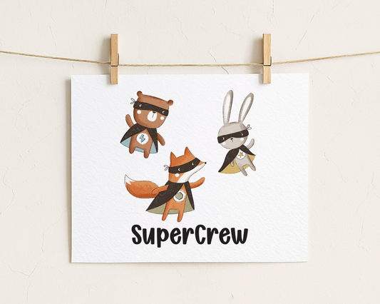 Bügelbild "Supercrew"