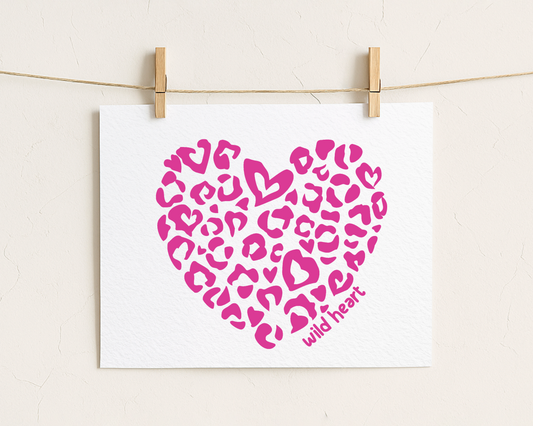 Bügelbild "wild heart" pink