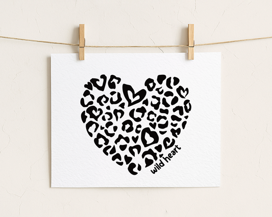Bügelbild "wild heart" schwarz