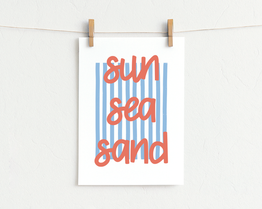 Bügelbild "sun sea sand"